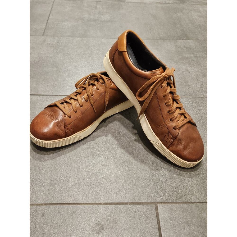 COLE HAAN GRAND 360 MENS BROWN LEATHER LACE UP CASUAL SHOES SIZE 11M
